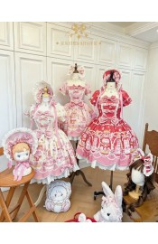 Starry Fantasy Ode To The Strawberry Blouse JSK OP and Sets(Reservation/3 Colours/Full Payment Without Shipping)